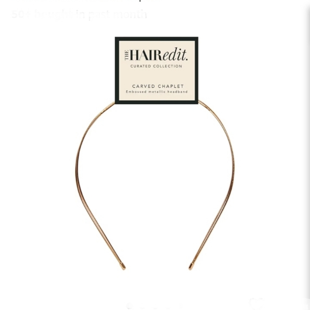 The Hair Edit "Carved Chaplet" Hair Band - Gold
